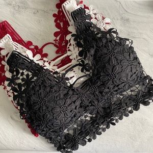 BUNDLE - Set of 3 Shein Longline Lace Bralettes